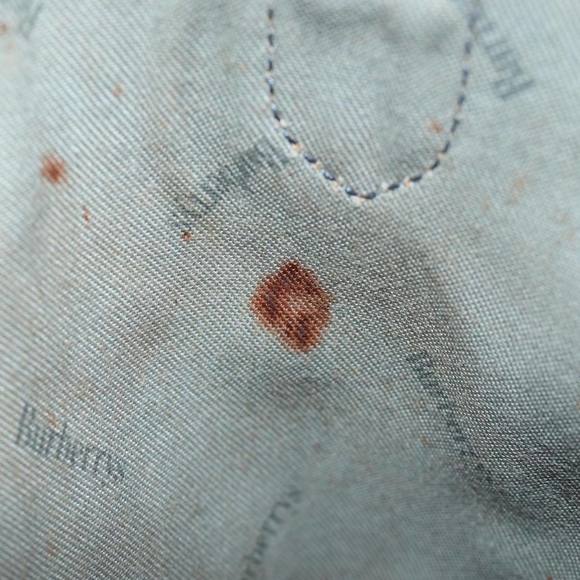 Burberrys Tote Bag PVC Leather Gray Auth bs14278 - Picture 12 of 16